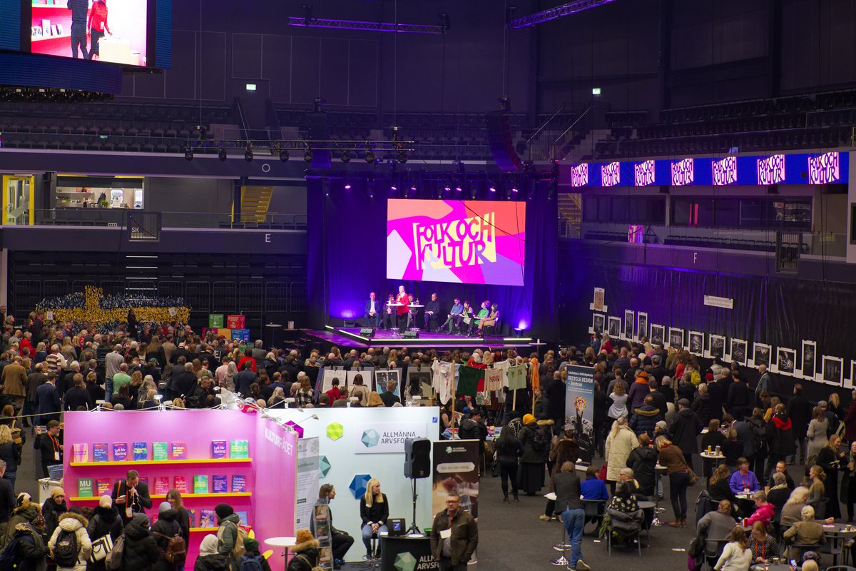 Utställartorget under debatt med de kulturpolitiska talespersonerna 2024. Foto: Micke Sandström